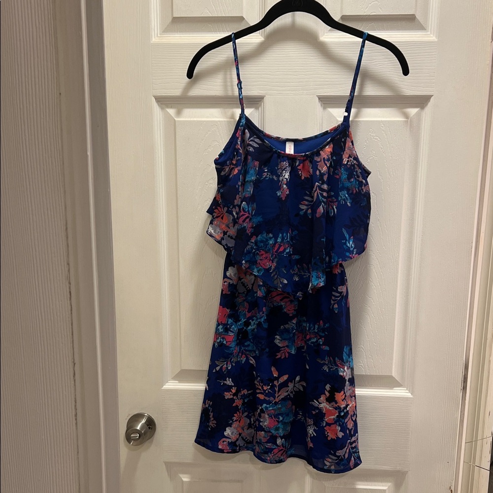 Xhilaration Blue Floral Dress